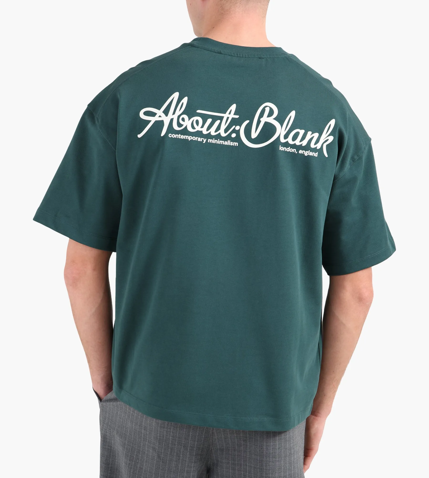 about:blank Banner T-Shirt Epsom Green Ecru