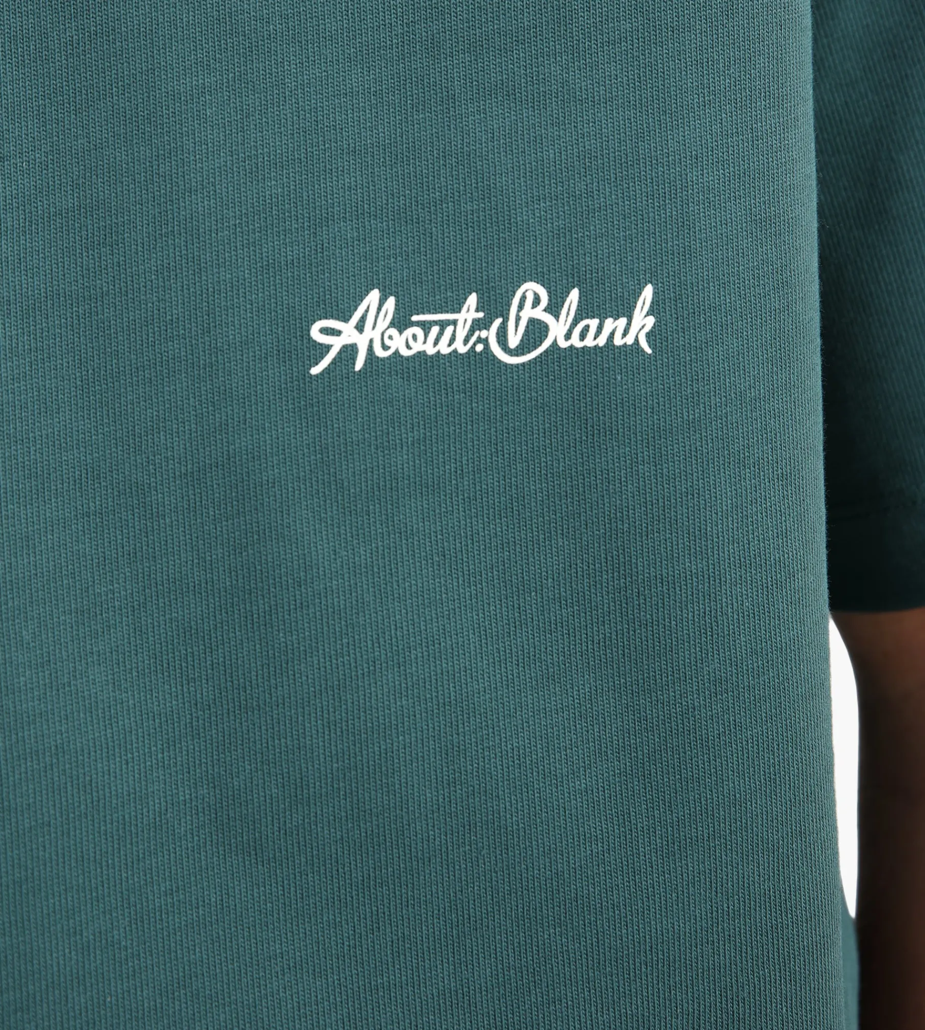about:blank Banner T-Shirt Epsom Green Ecru
