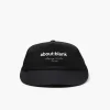 about:blank Box Cap Black Ecru
