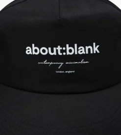 about:blank Box Cap Black Ecru