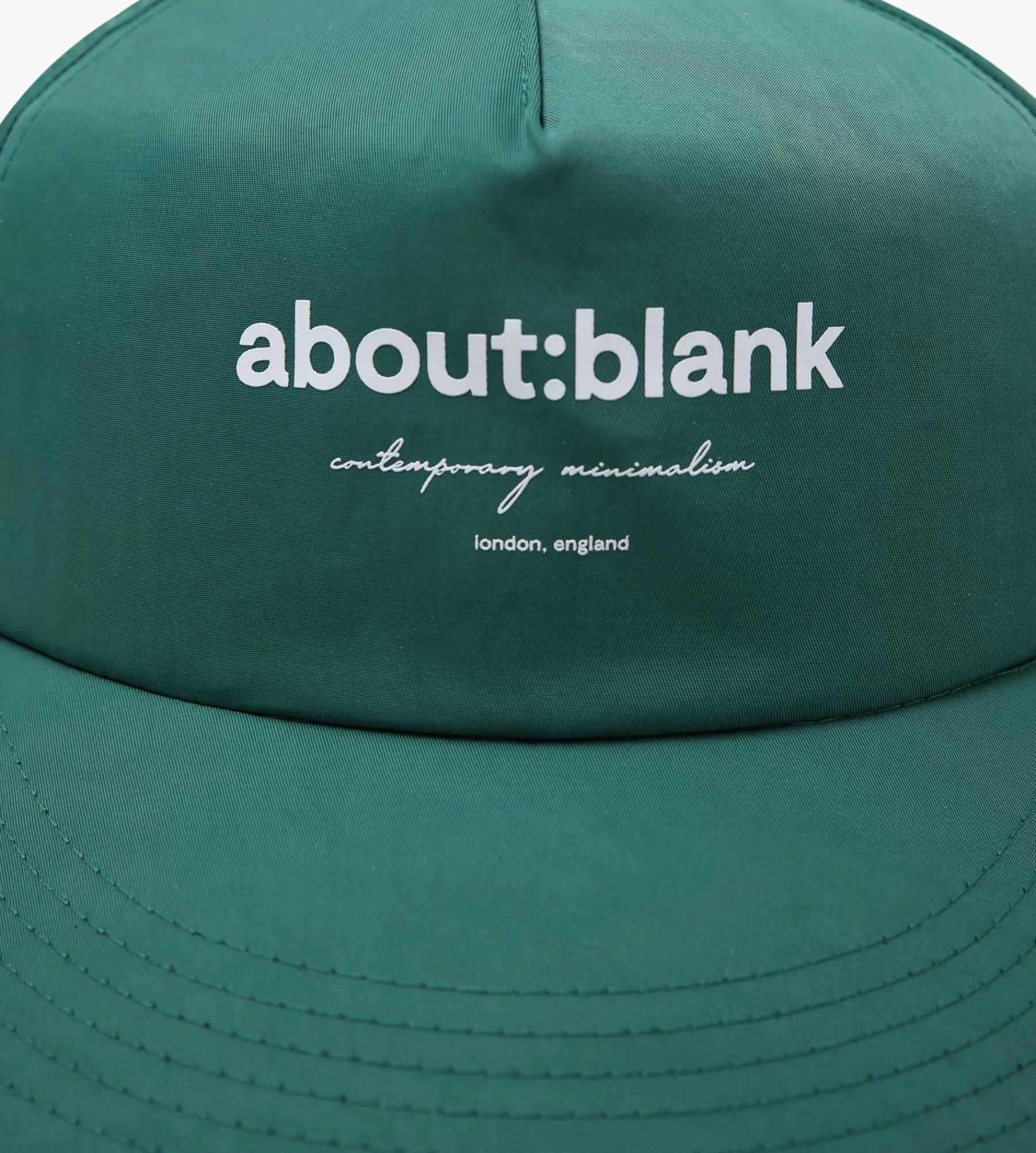 about:blank Box Cap Epsom Green Ecru