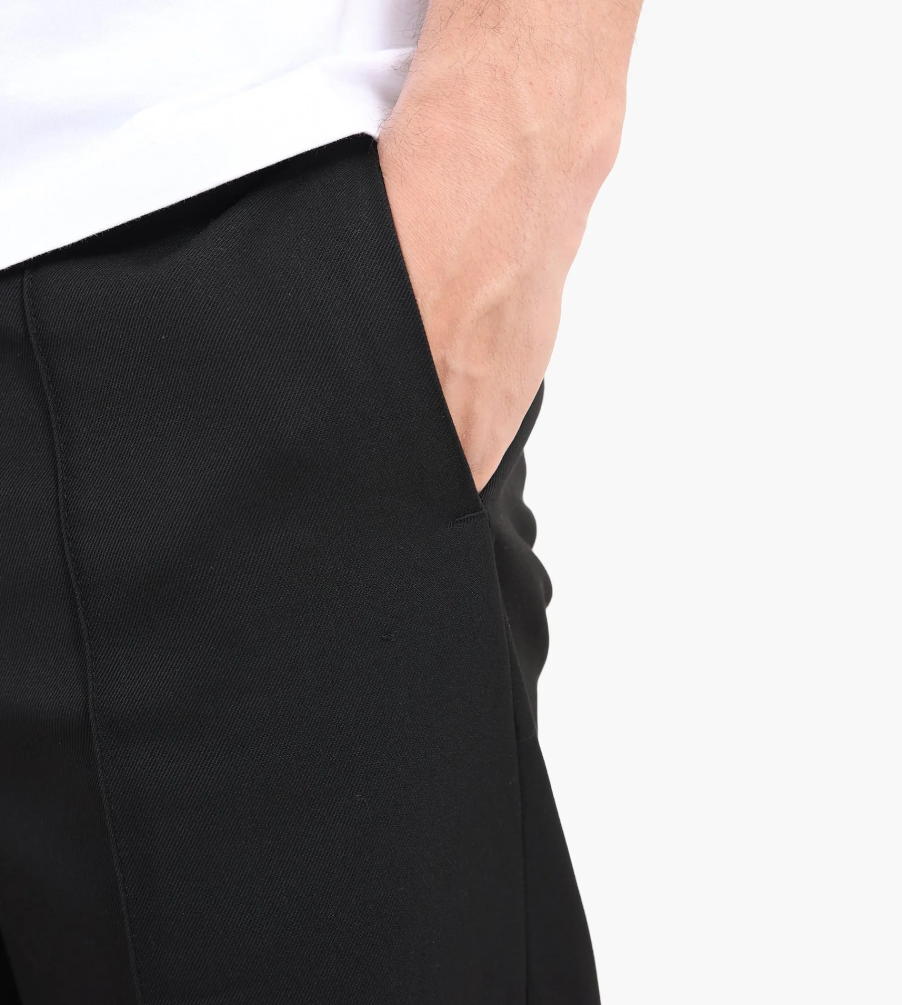 about:blank Everyday Pleated Trousers Black