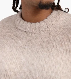 about:blank Ombre Brushed Crewneck Ecru Tan