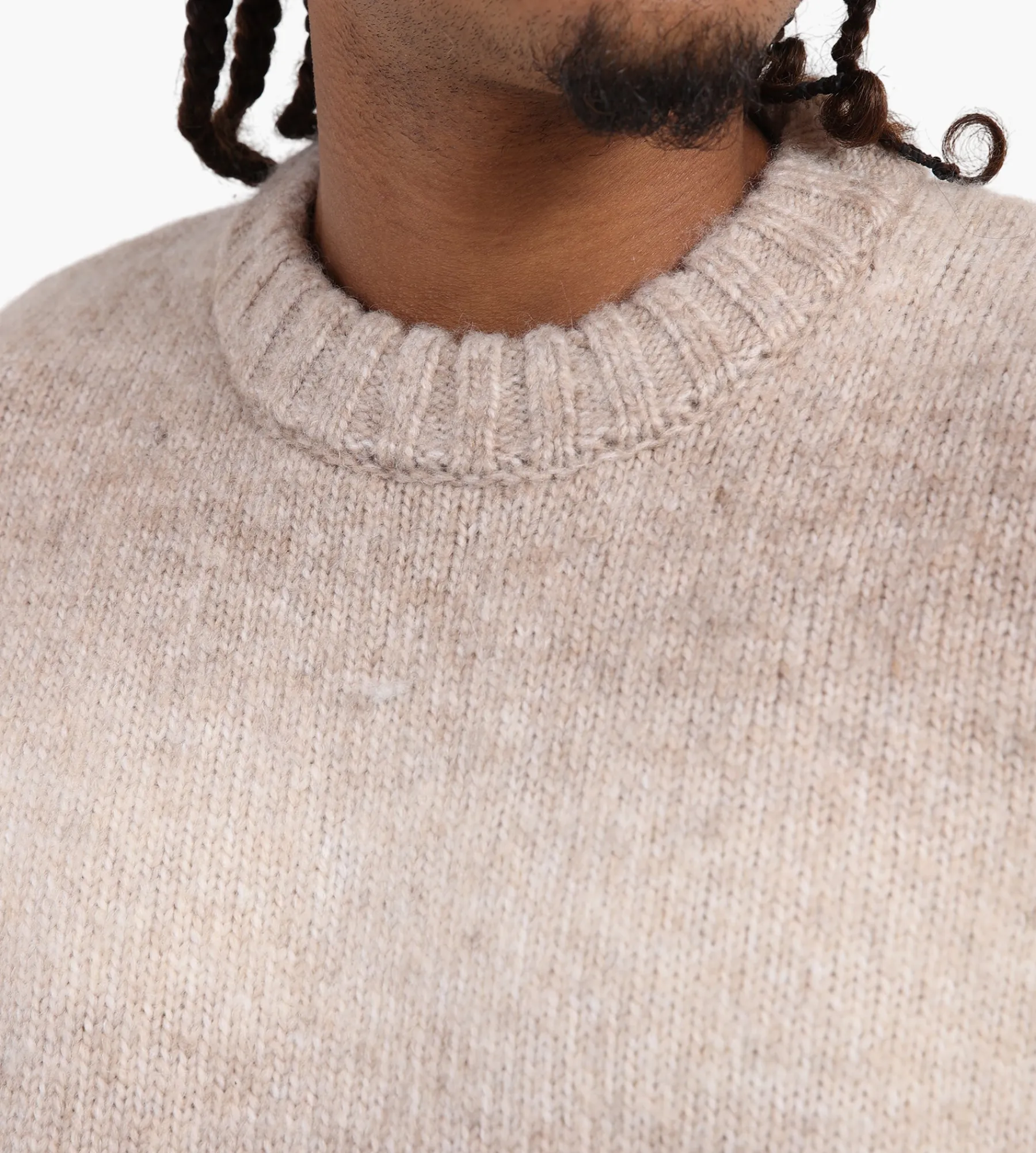 about:blank Ombre Brushed Crewneck Ecru Tan