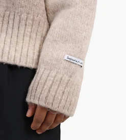 about:blank Ombre Brushed Crewneck Ecru Tan