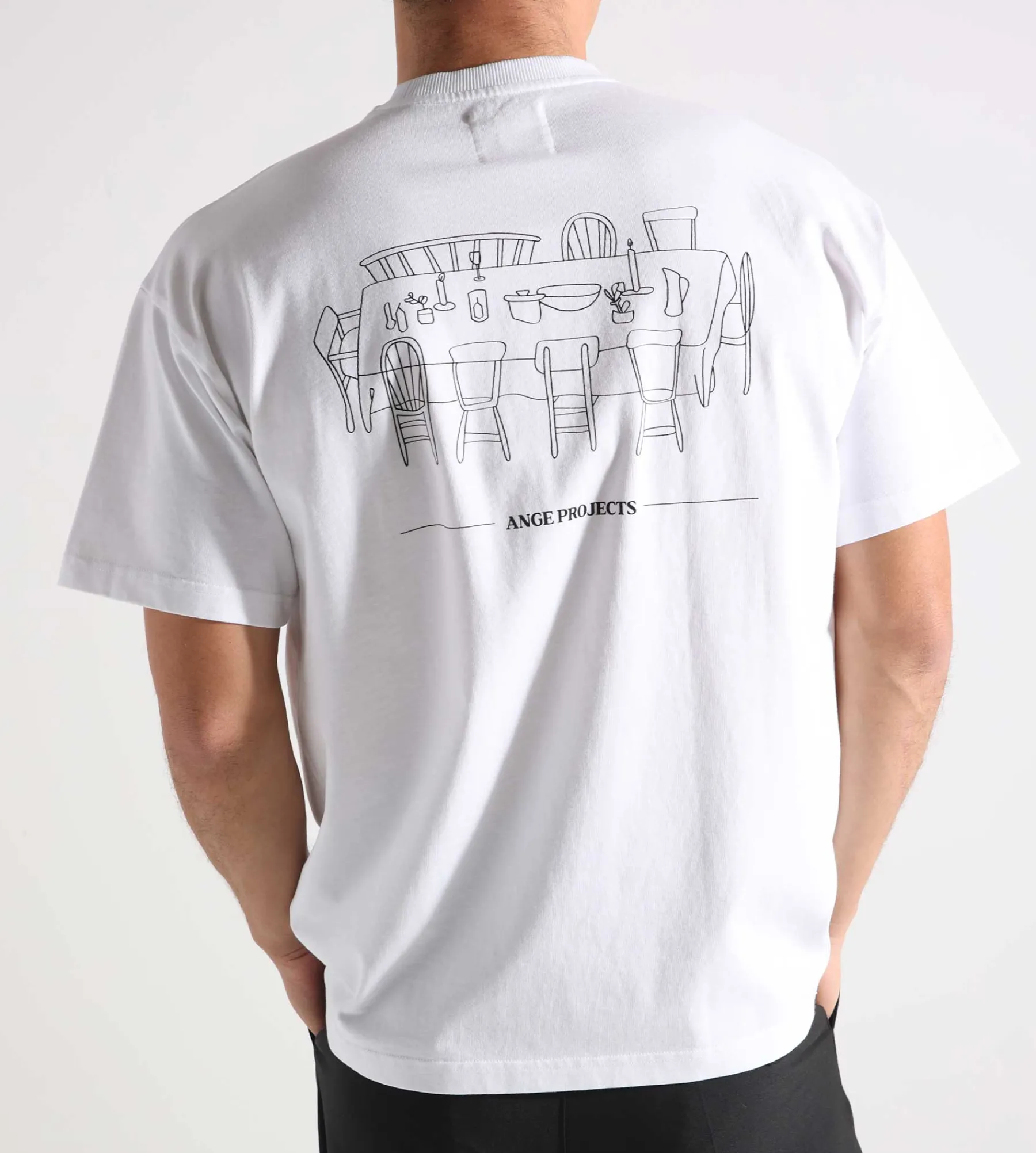 Ange Projects Dinner Tee White