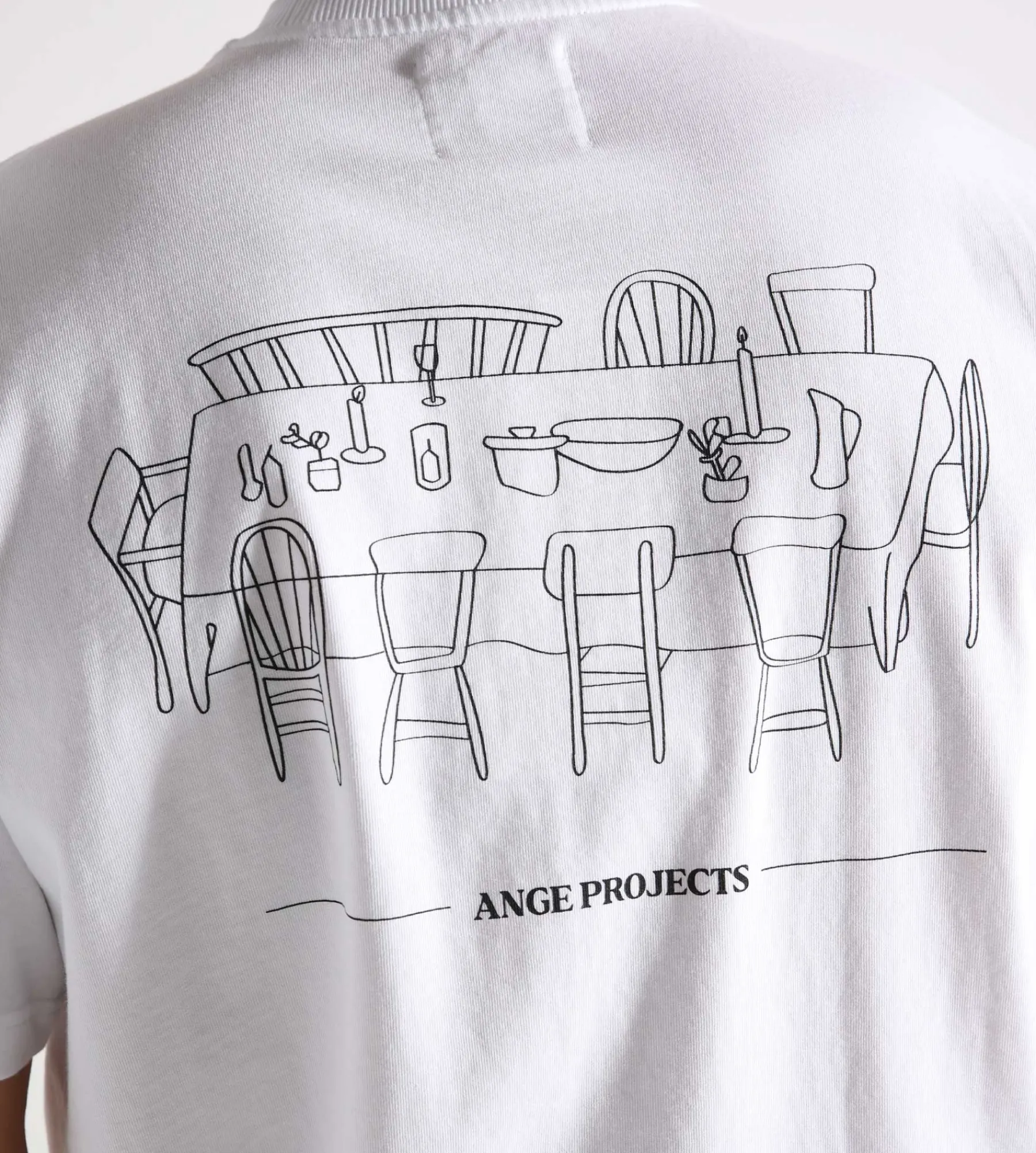 Ange Projects Dinner Tee White