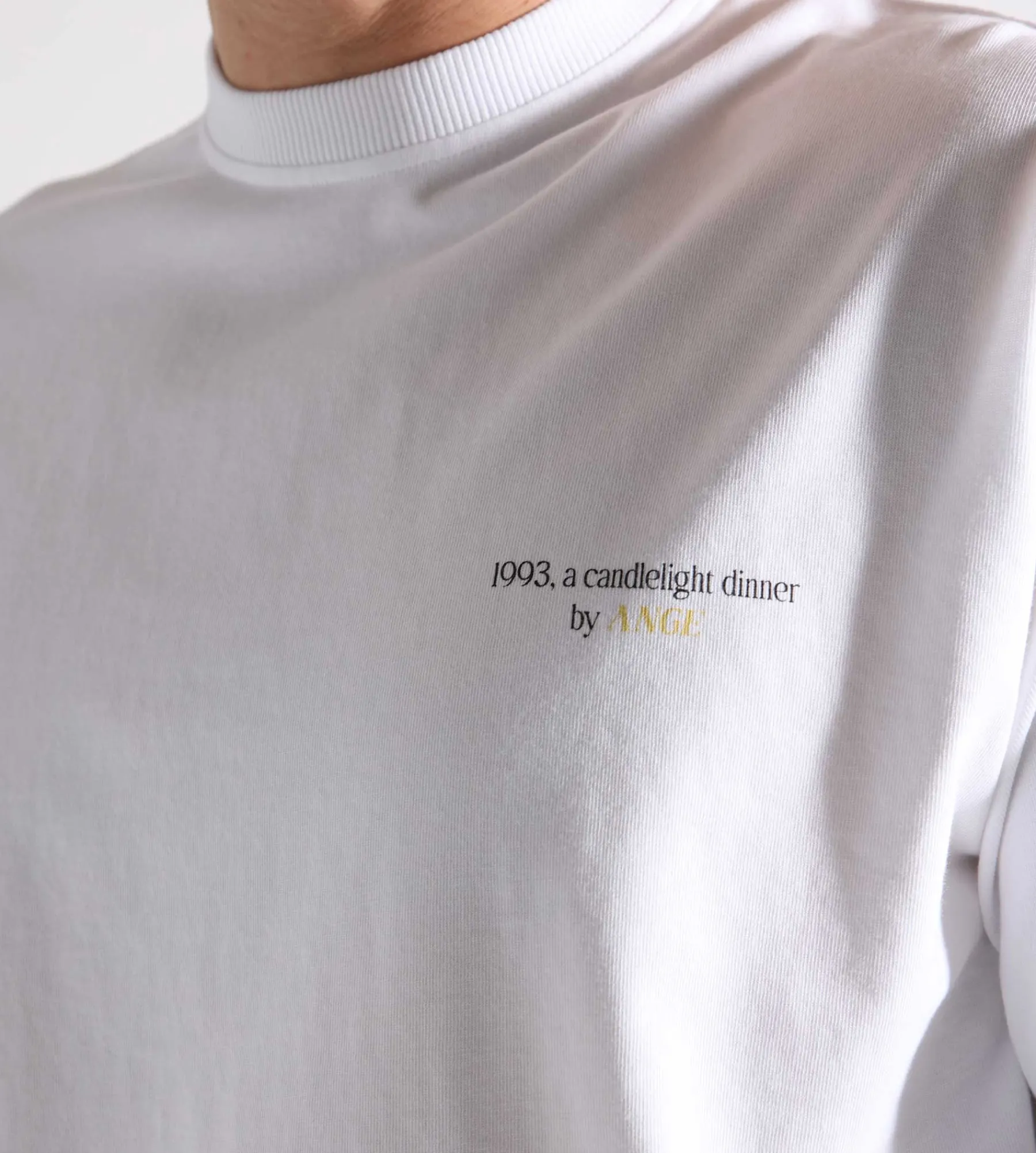 Ange Projects Dinner Tee White
