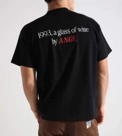 Ange Projects Glass Of Wine Tee Black