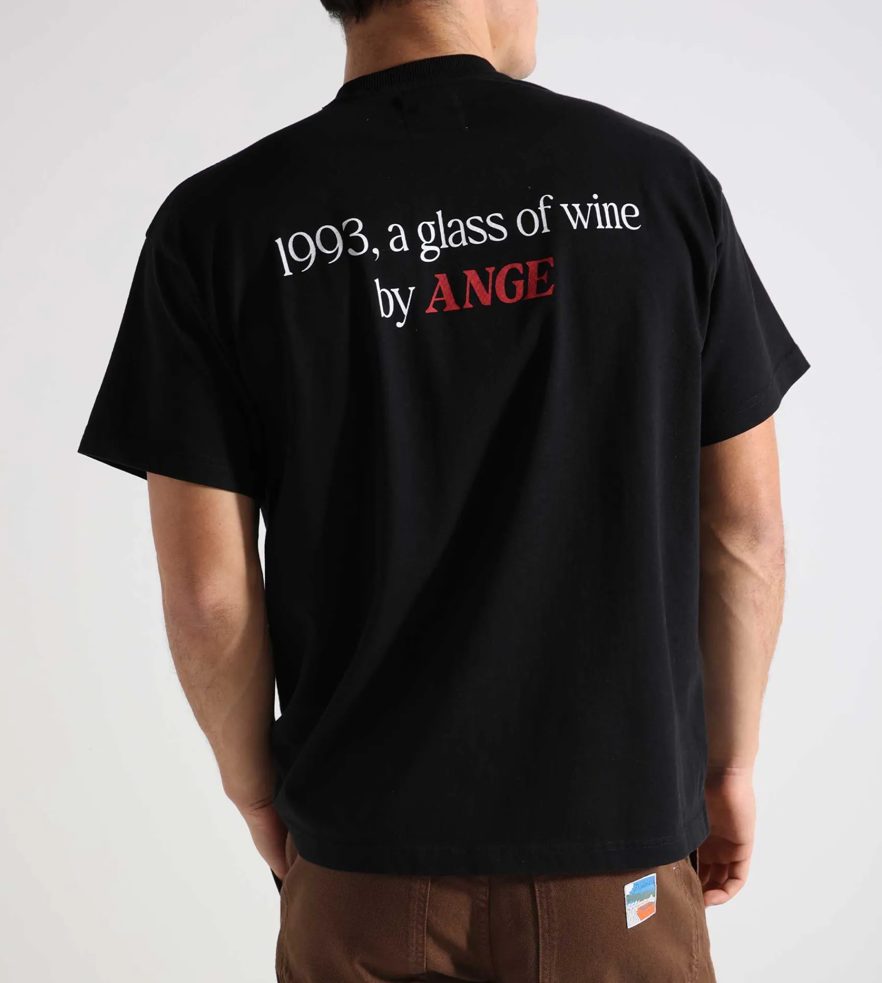 Ange Projects Glass Of Wine Tee Black