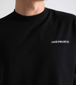 Ange Projects Glass Of Wine Tee Black
