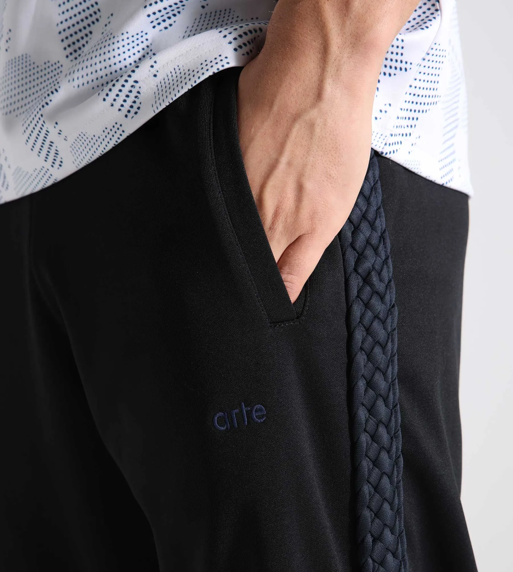 Arte Antwerp Braid Strip Pants Black