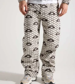 Arte Antwerp Hand Heart Print Pants Cream Brown