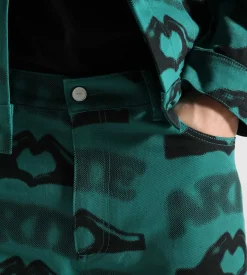 Arte Antwerp Heart Printed Pants Green