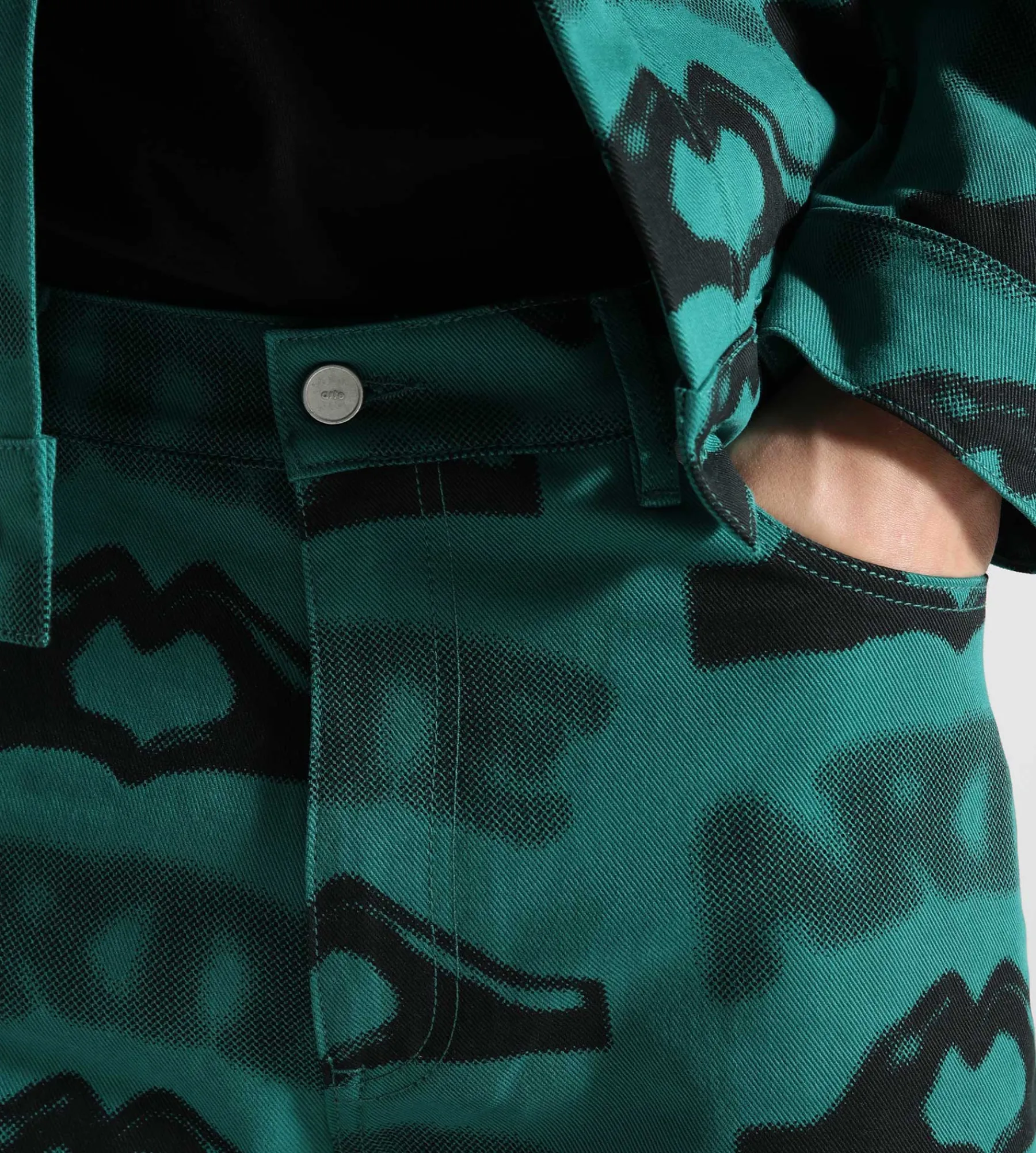 Arte Antwerp Heart Printed Pants Green