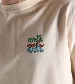 Arte Antwerp Multi Logo T-shirt Cream