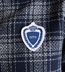 Arte Antwerp Square Collar T-shirt Plaid