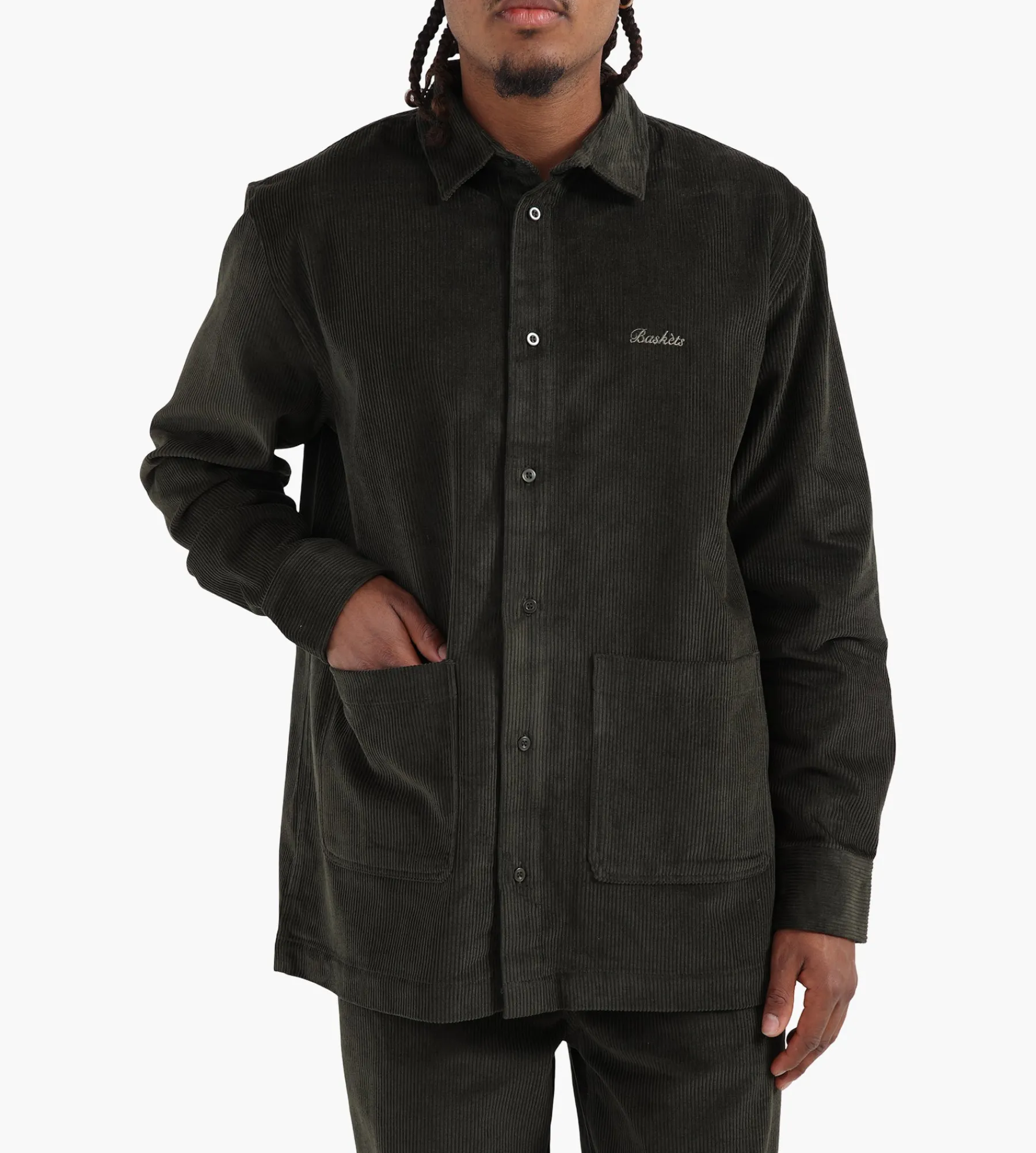 Baskèts Corduroy Shirt Moss Green