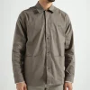 Baskèts Heavy Cotton Overshirt Stone Brown
