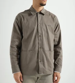 Baskèts Heavy Cotton Overshirt Stone Brown