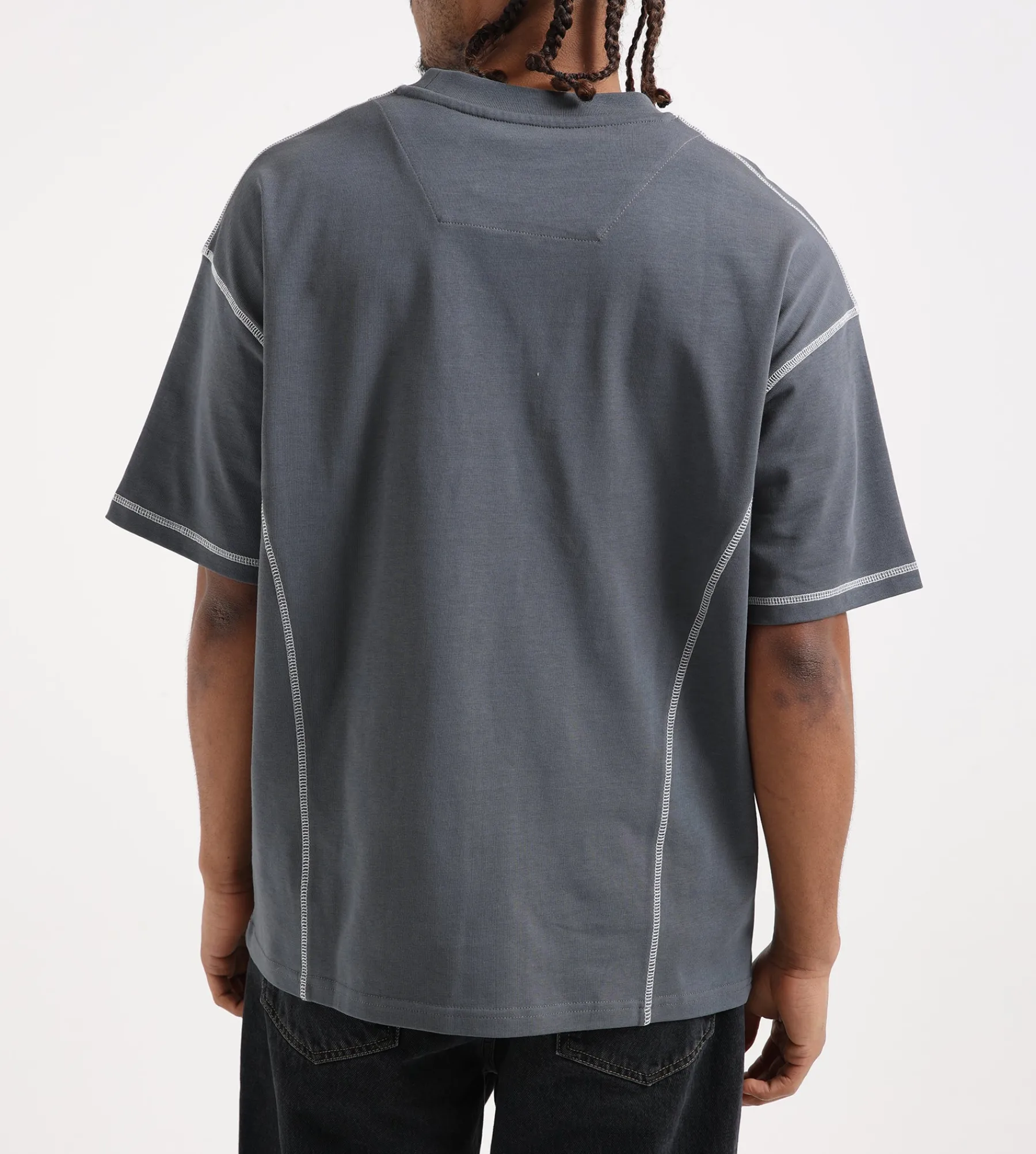 Baskèts Modern Contrast Tee Graphite