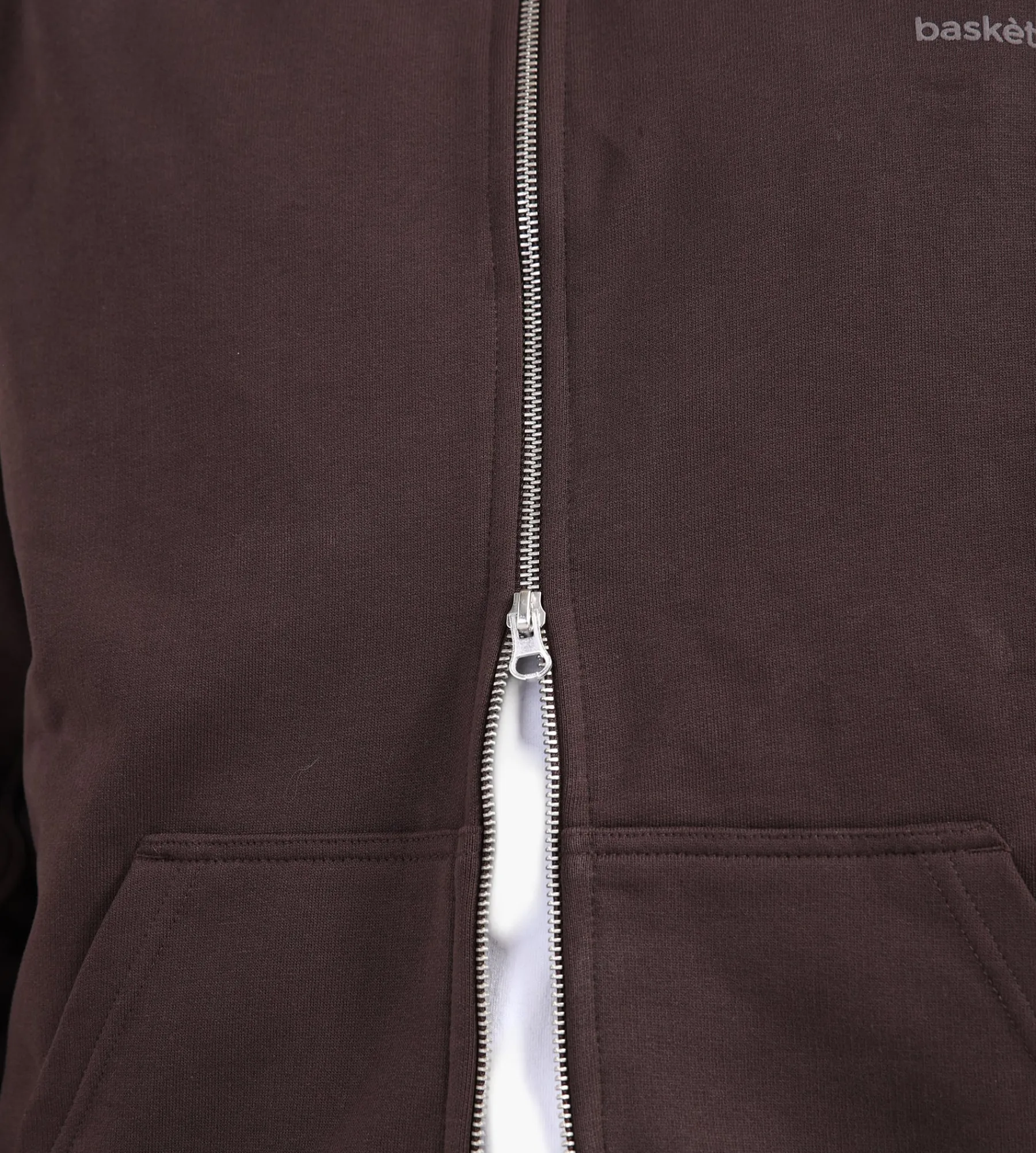 Baskèts Modern Zip Hoodie Marron