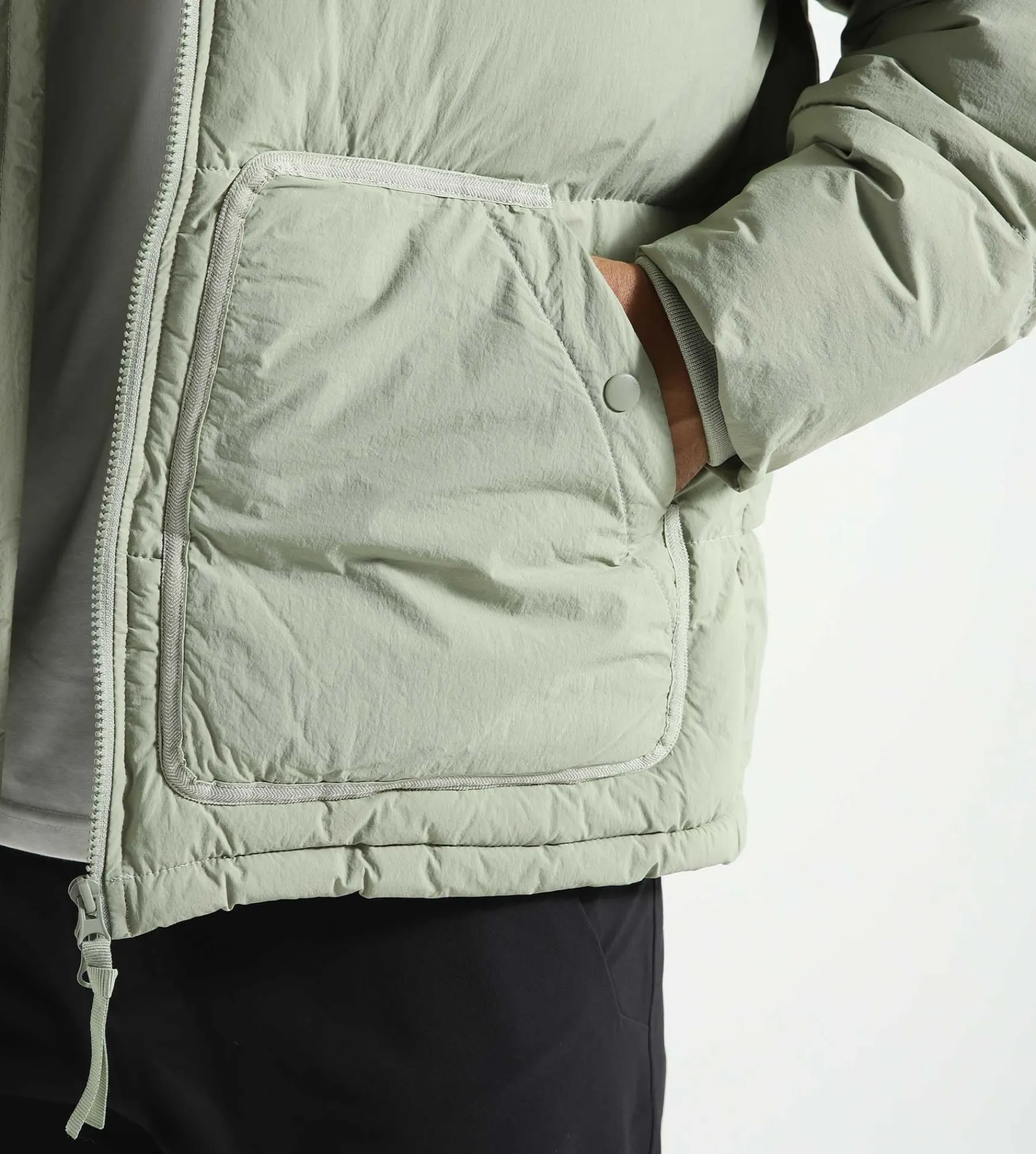 Baskèts Nylon Puffer Jacket Sage Green