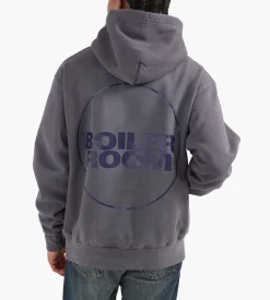 Boiler Room Core Hoodie Garment Dye Slate