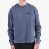Bram's Fruit "F*ck Off” Longsleeve Distressed Washed Navy