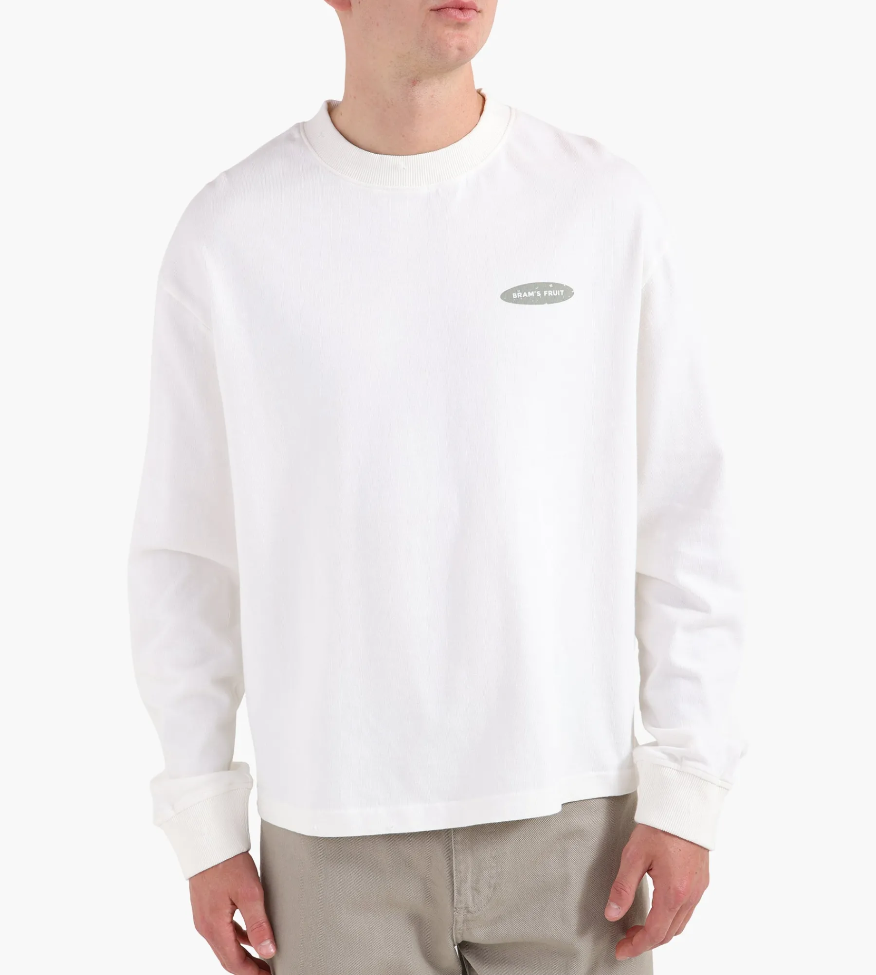 Bram's Fruit "F*ck Off” Longsleeve Distressed White