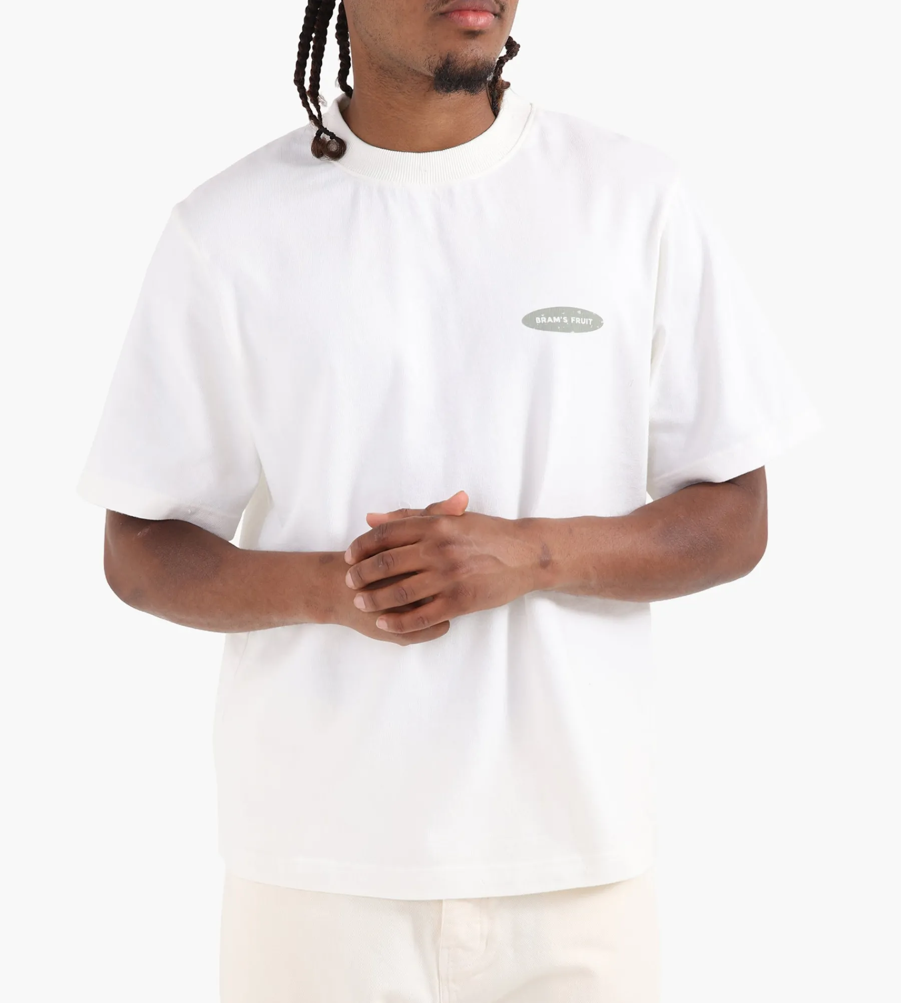 Bram's Fruit “F*ck Off” T-Shirt Distressed White