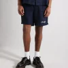 Bram's Fruit Garden Hose Linen Shorts Navy