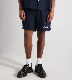 Bram's Fruit Garden Hose Linen Shorts Navy