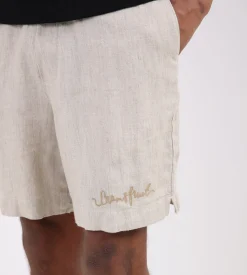 Bram's Fruit Garden Hose Linen Shorts Beige