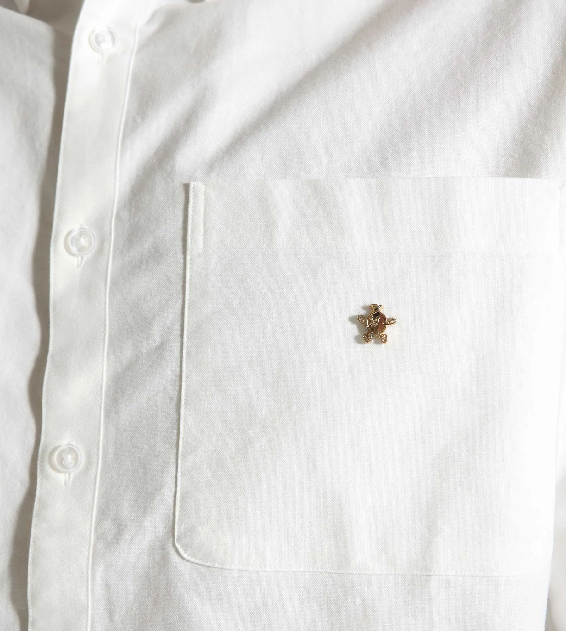 Bram's Fruit Gold Lemon Oxford Shirt White