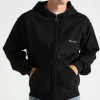 Bram's Fruit Lemon Buckle Zip up Hoodie Black