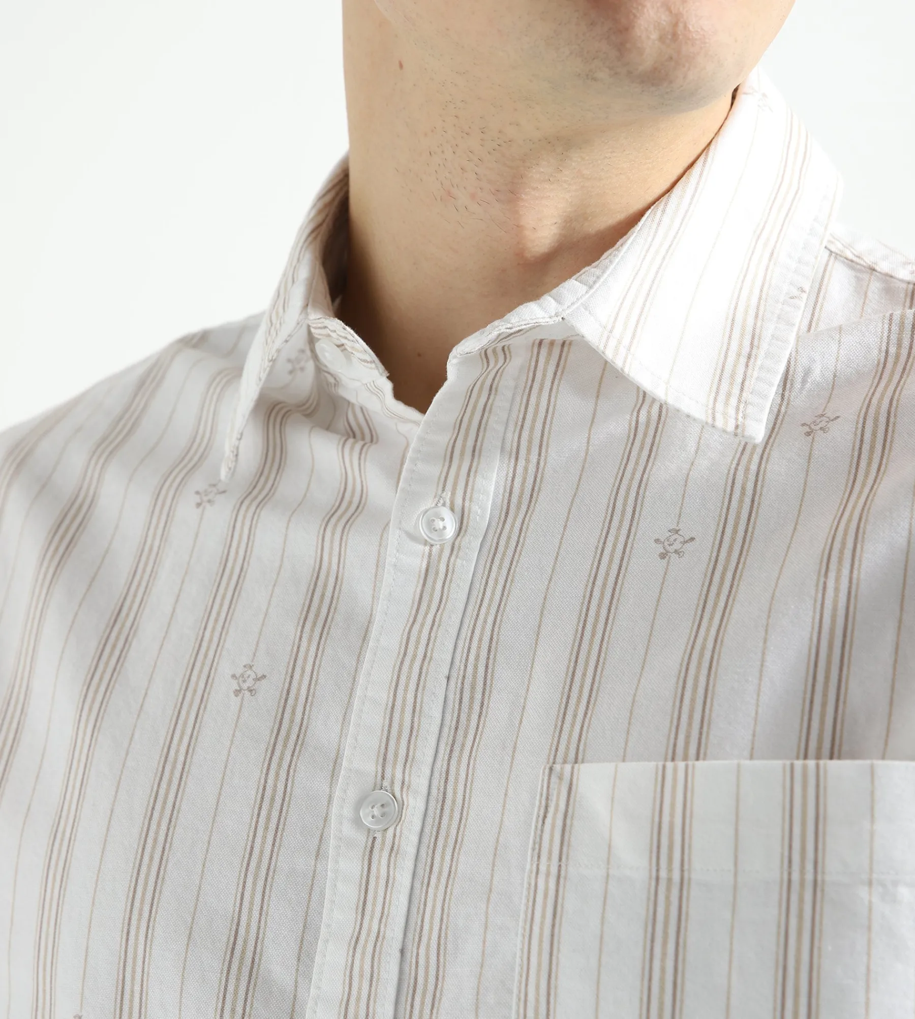 Bram's Fruit Lemon Pattern Shirt Beige