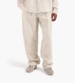 Bram's Fruit Linen Repair Trousers Natural Linen