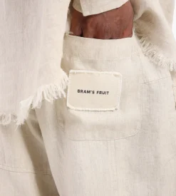 Bram's Fruit Linen Repair Trousers Natural Linen