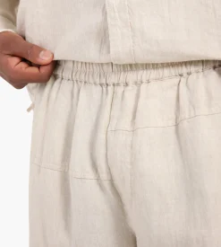 Bram's Fruit Linen Repair Trousers Natural Linen