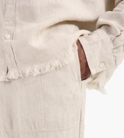 Bram's Fruit Linen Repair Trousers Natural Linen