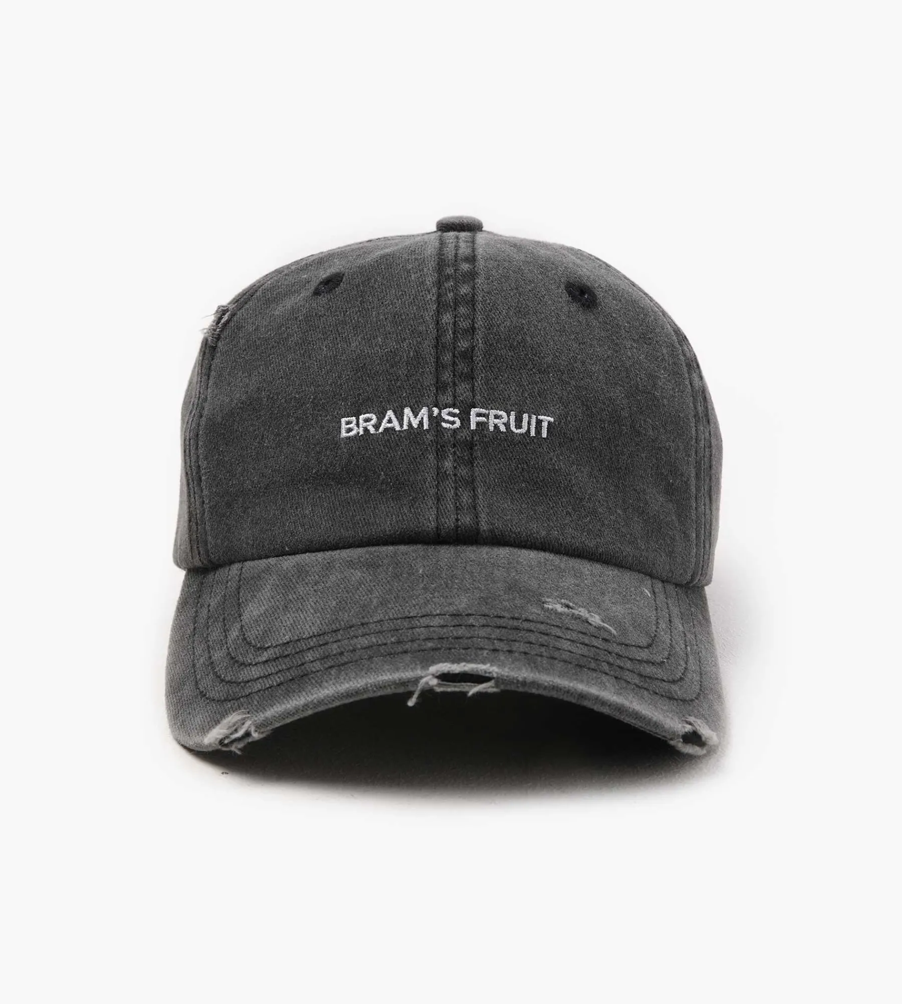 Bram's Fruit Logo Cap Distressed Washed Charcoal