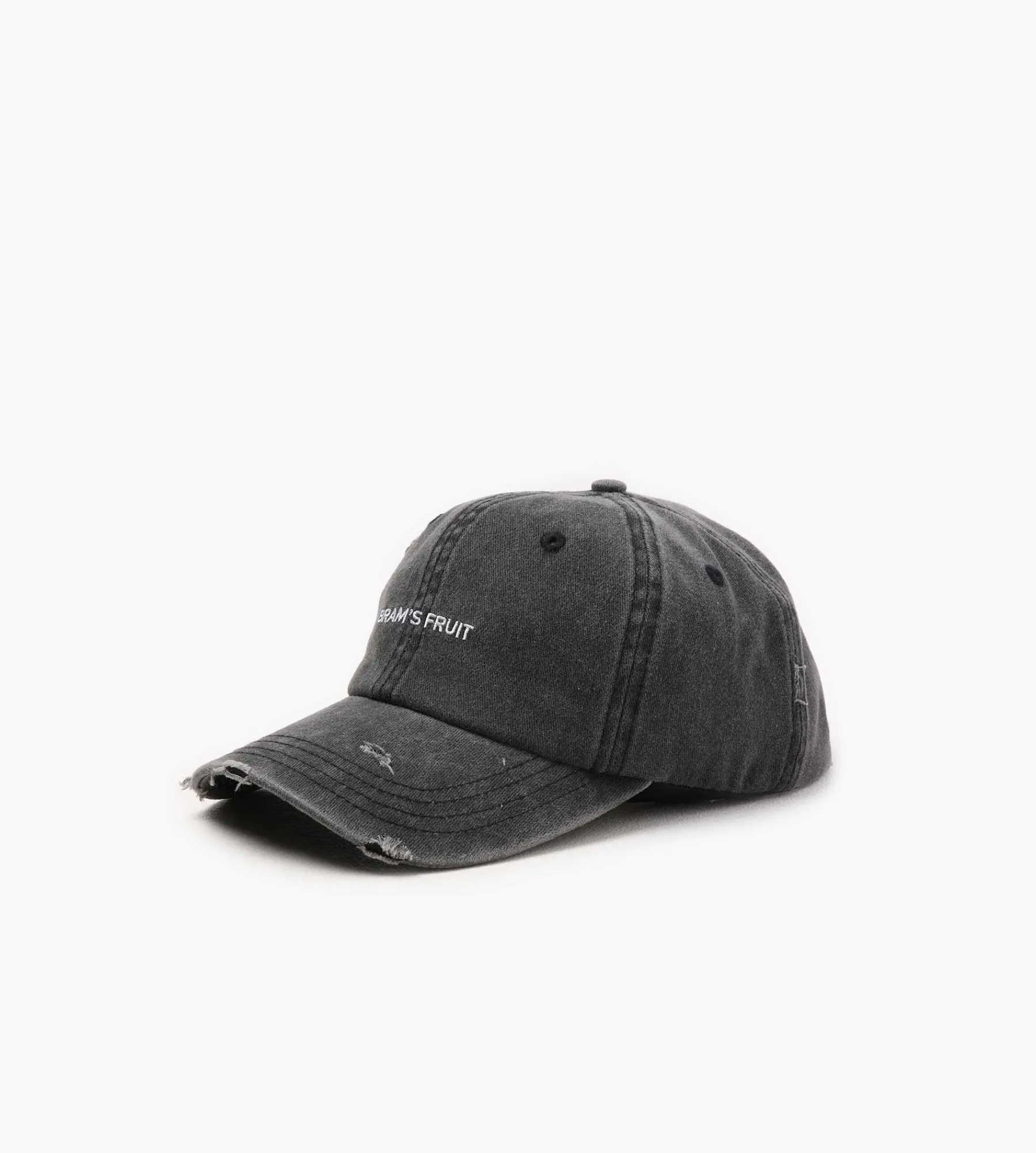 Bram's Fruit Logo Cap Distressed Washed Charcoal