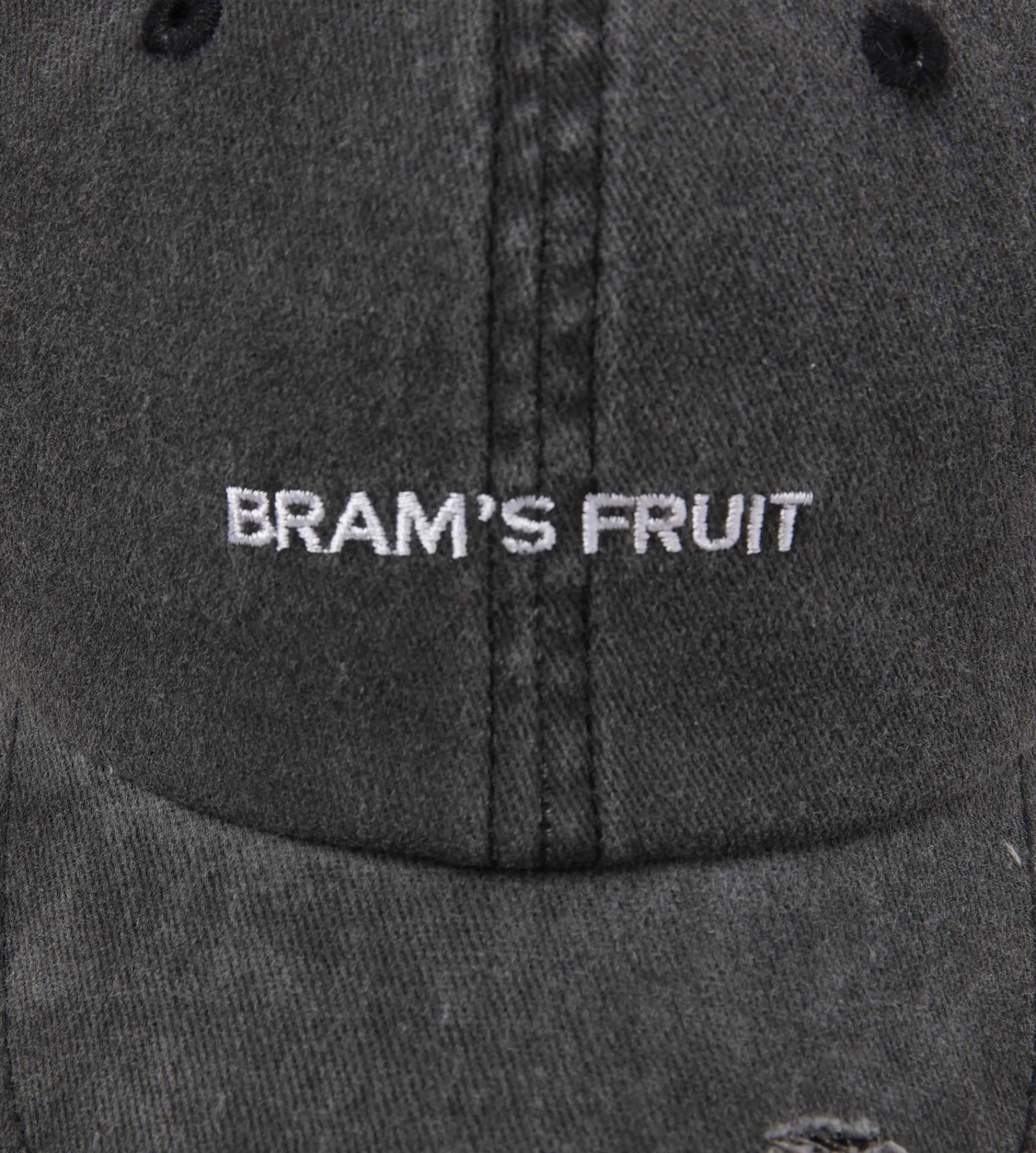 Bram's Fruit Logo Cap Distressed Washed Charcoal