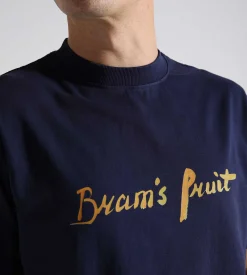 Bram's Fruit Mum's Script Logo T-Shirt Navy