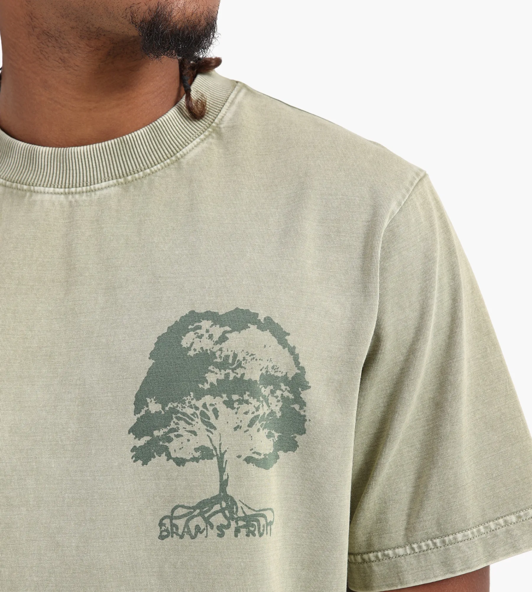 Bram's Fruit Roots T-Shirt Washed Olive Green