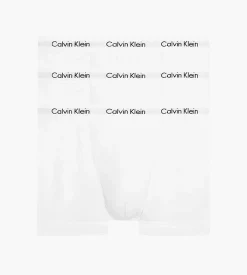 Calvin Klein 3 Pack Cotton Stretch Trunk White