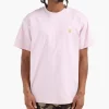Carhartt WIP Chase T-Shirt Air Pink Gold