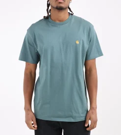 Carhartt WIP Chase T-Shirt Silver Pine Gold