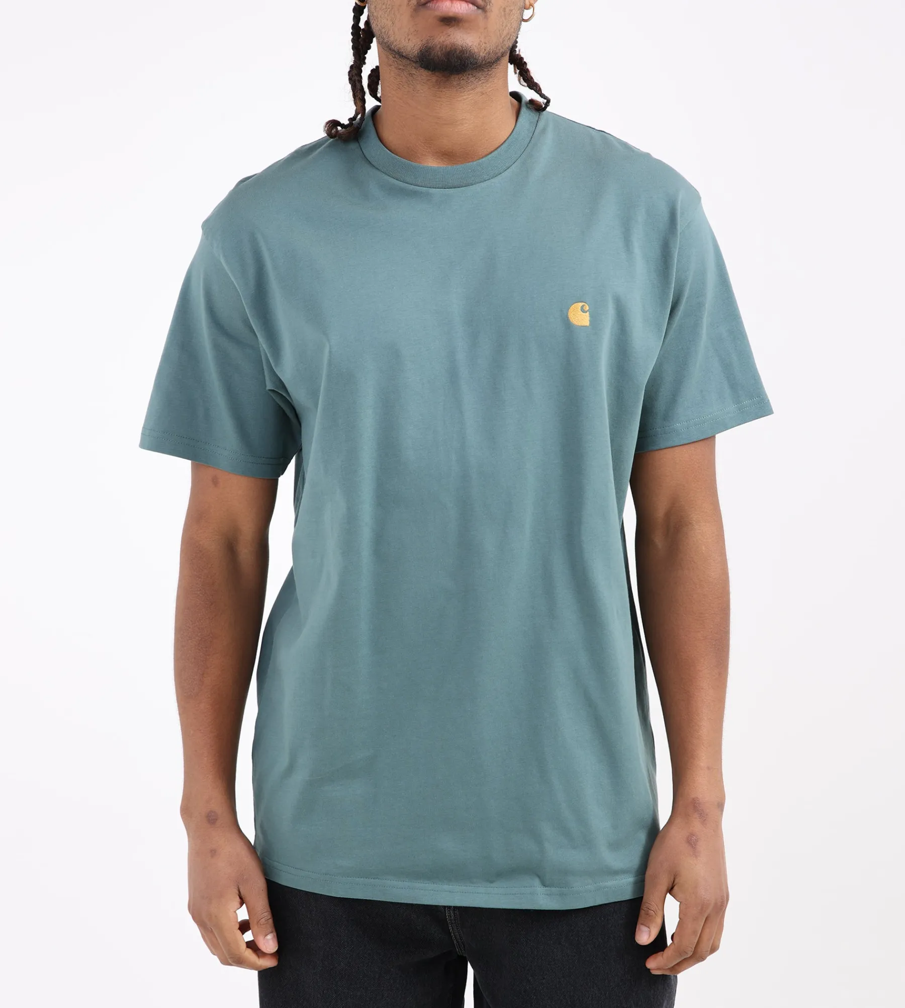 Carhartt WIP Chase T-Shirt Silver Pine Gold